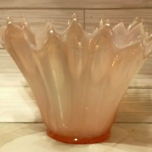 FOSTORIA VINTAGE ART GLASS PINK HEIRLOOM